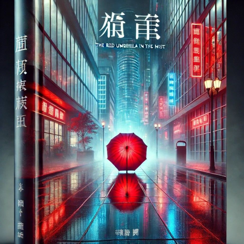 霧中的紅傘