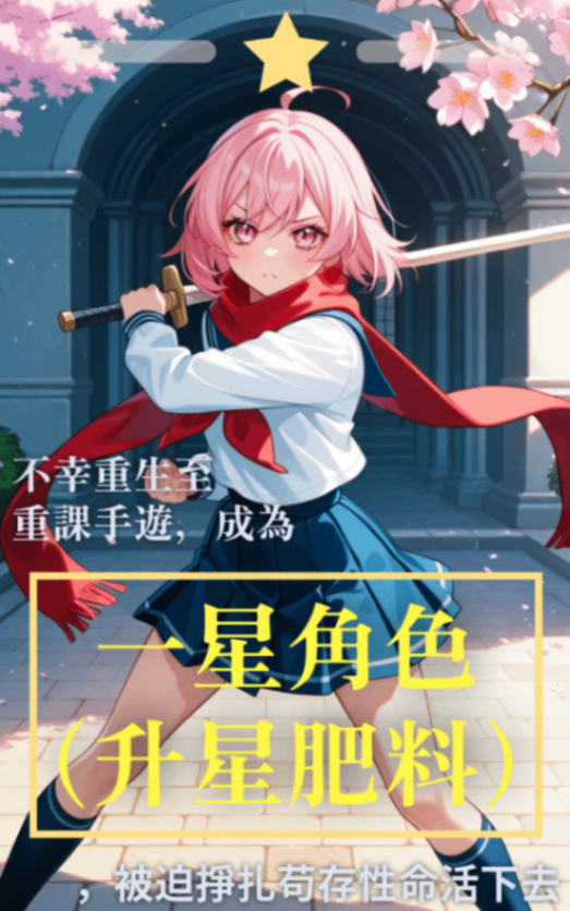 不幸重生至重課手遊，成為一星角色（升星肥料），被迫掙扎苟存性命活下去